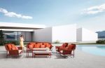Zahradní 7 místná sedací souprava LISBOA RED ORANGE