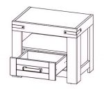 Moční stolek RIMOTTO, dub Wotan