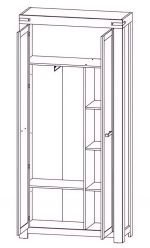 Šatni skříň 2D RIMOTTO, dub Wotan