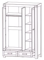 Ložnicová sestava RIMOTTO, dub Wotan