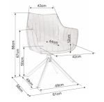 Jídelní čalouněná židle BEKO VELVET tmavě béžová/černá