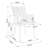 Jídelní čalouněná židle RISA VELVET zelená