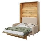 Pohovka k posteli 140 cm dub artisan, látka béžová boucle
