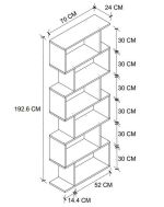 Policový regál ANDREW 6 barva bílá