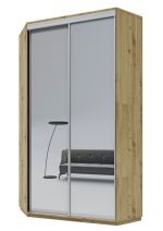 Šatní skříň rohová CORA 110 artisan/zrcadlo