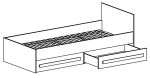 Postel 90x200 GULLIWER 11 bílá lesk/fialová