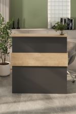 FRONTDESK recepční pult, dub safírový/antracit FRONTDESK recepční pult, dub safírový/antracit