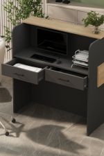 FRONTDESK recepční pult, dub safírový/antracit FRONTDESK recepční pult, dub safírový/antracit