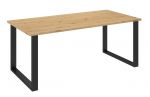 Jídelní stůl PILGRIM 185x90 cm černá/artisan