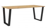 Jídelní stůl KAISARA 185x67 cm černá/artisan