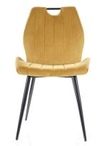 Jídelní čalouněná židle CORA VELVET béžová/černá