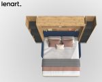 Lišta s LED osvětlením REBECCA vnější k výklopným postelím dub artisan barvy