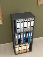 Regál s policemi KIERA 3 barva antracit