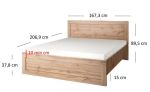 Postel 160 cm RIMOTTO, dub Wotan Postel 160 cm RIMOTTO, dub Wotan