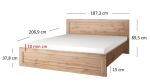Postel 180 cm RIMOTTO, dub Wotan