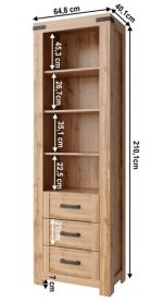 Regal se zásuvkami RIMOTTO, dub Wotan