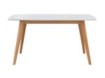 Jídelní stůl TRAST 150x90 cm, bílá/buk