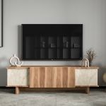 DIANA TV stolek na nožičkách, traventine/ořech DIANA TV stolek na nožičkách, traventine/ořech