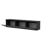 Neon Illuminated závěsný TV stolek, antracit / černý mramor