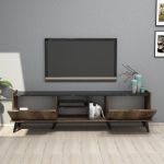 Elegante 1330 TV stolek na nožičkách, ořech / černá