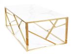Konferenční stolek ESCADA A II zlatý kov/ bílý mramor