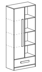 Kombinovaná skříň GULLIWER 3 výběr barev