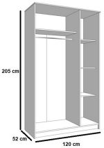 Šatní skříň SIMPLE 120 white nymphea alba