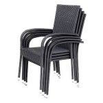 Zahradní ratanové křeslo (2 ks) ESSEN antracit