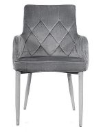 Jídelní čalouněná židle RISA VELVET šedá