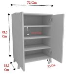 Komoda 2D LAUREN barva antracit Komoda 2D LAUREN barva antracit