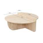 VERNANTE složitelný konferenční stolek, travertine