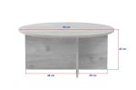 SOLEIL kulatý konferenční stolek, traventine/ořech Venezia SOLEIL kulatý konferenční stolek, traventine/ořech Venezia