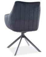 Jídelní čalouněná židle ROZI VELVET černá/černá