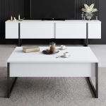 Luxe konferenční stolek, bílá / černá
