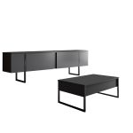 Luxe Set obývací sestava, antracit / černá