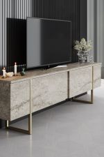 LUXE SET obývací sestava, traventine/zlatá LUXE SET obývací sestava, traventine/zlatá