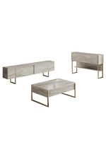LUXE SET obývací sestava, traventine/zlatá LUXE SET obývací sestava, traventine/zlatá