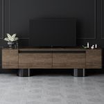 BOHEM TV stolek na nožičkách, ořech/černá BOHEM TV stolek na nožičkách, ořech/černá