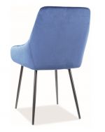 Jídelní čalouněná židle ANNIE velvet granátově modrá/černá