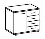 Komoda PAMELA 710 alpská bílá