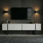 ONERA TV stolek na nožičkách, bílá/černá ONERA TV stolek na nožičkách, bílá/černá
