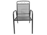 Zahradní kovové křeslo BRUSEL černé
