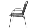 Zahradní kovové křeslo BRUSEL černé