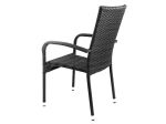 Zahradní sestava BADEN + ESSEN (1x stůl + 4x křeslo) černá