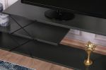 Zigzag stylový TV stolek, antracit