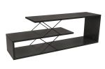 Zigzag stylový TV stolek, antracit
