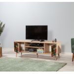 ZANGARI TV stolek na nožičkách, dub Sonoma
