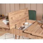 Vina 1070 jídelní set s rozkládacím stolem, borovice Atlantic / zelená