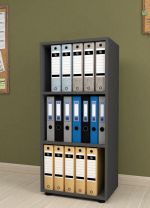 Regál s policemi KIERA 3 barva antracit