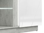 Obývací sestava RUBENS SET 1 beton šedý/bílá lesk